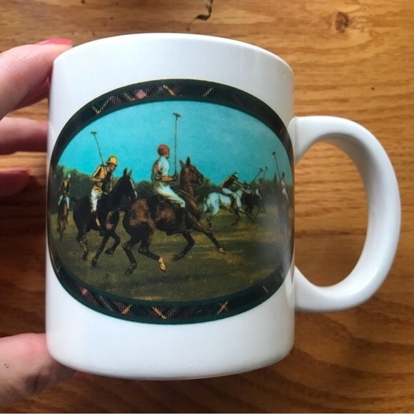 Vintage Ralph Lauren POLO Limited Edition Equestrian Coffee Mug Set - Picture 3 of 5